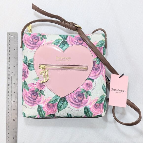 Juicy Couture Crossbody Purse MOODY GARDEN, NEW WITH TAGS, Authentic, Floral - Picture 1 of 16